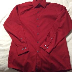 J. Ferrar Red button down shirt. Size Men’s Small